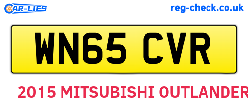 WN65CVR are the vehicle registration plates.