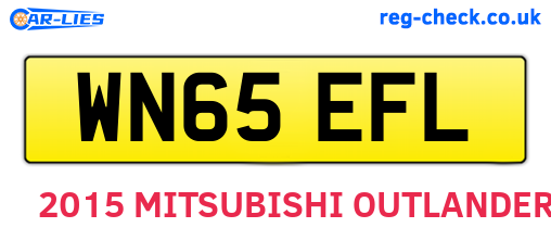 WN65EFL are the vehicle registration plates.