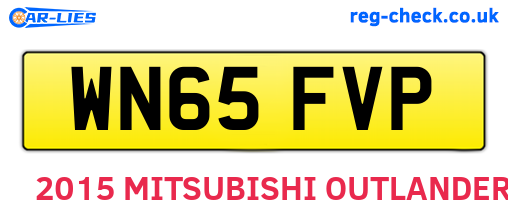 WN65FVP are the vehicle registration plates.