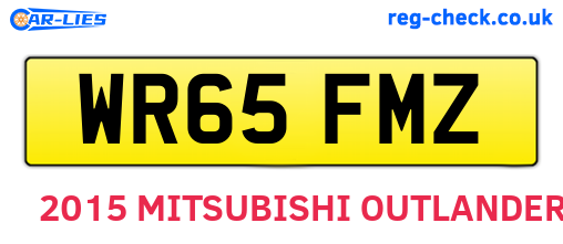 WR65FMZ are the vehicle registration plates.