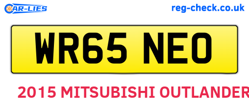 WR65NEO are the vehicle registration plates.