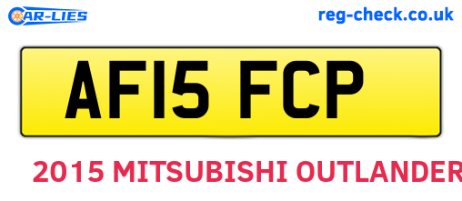 AF15FCP are the vehicle registration plates.