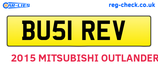 BU51REV are the vehicle registration plates.