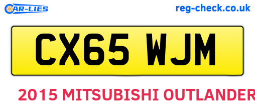 CX65WJM are the vehicle registration plates.