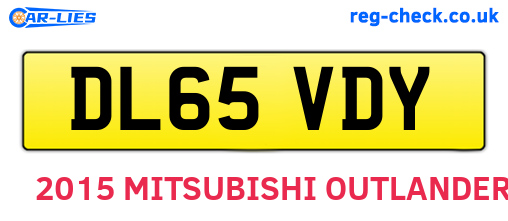 DL65VDY are the vehicle registration plates.