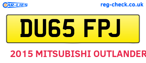 DU65FPJ are the vehicle registration plates.