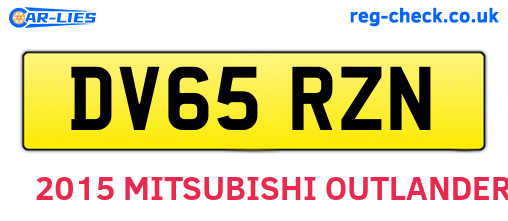 DV65RZN are the vehicle registration plates.