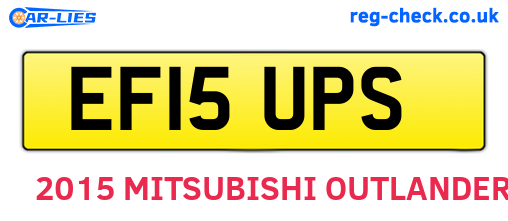 EF15UPS are the vehicle registration plates.