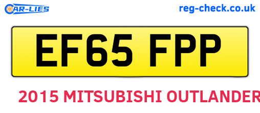EF65FPP are the vehicle registration plates.
