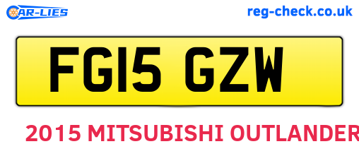 FG15GZW are the vehicle registration plates.