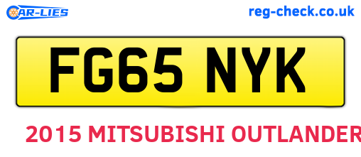 FG65NYK are the vehicle registration plates.