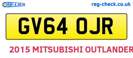 GV64OJR are the vehicle registration plates.