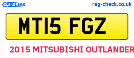 MT15FGZ are the vehicle registration plates.