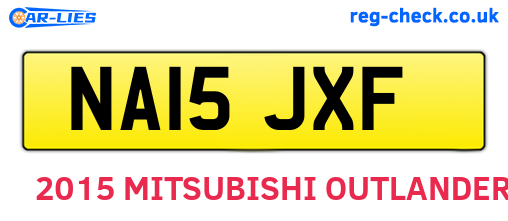 NA15JXF are the vehicle registration plates.