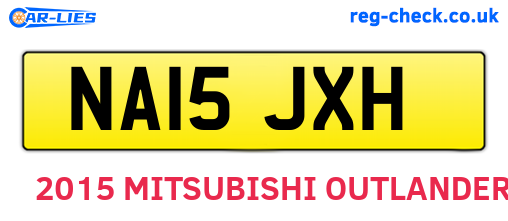 NA15JXH are the vehicle registration plates.