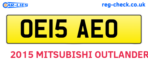 OE15AEO are the vehicle registration plates.