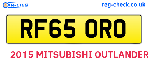 RF65ORO are the vehicle registration plates.