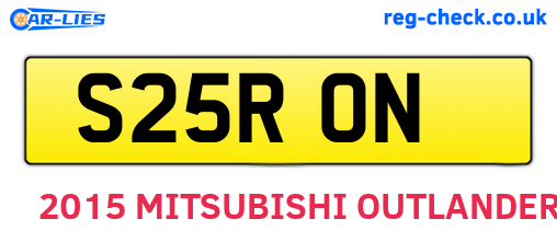 S25RON are the vehicle registration plates.