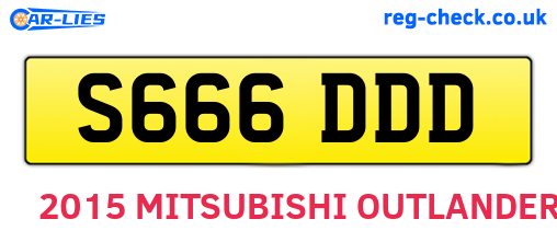S666DDD are the vehicle registration plates.