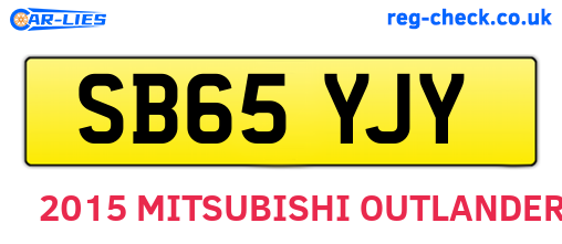 SB65YJY are the vehicle registration plates.