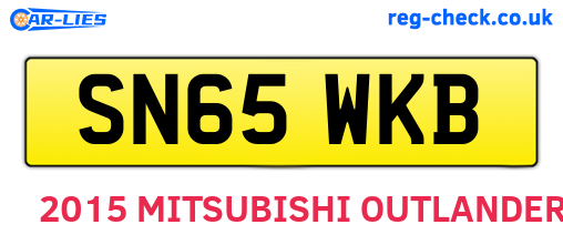 SN65WKB are the vehicle registration plates.