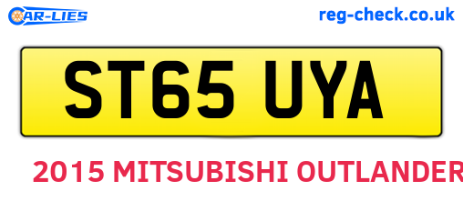 ST65UYA are the vehicle registration plates.