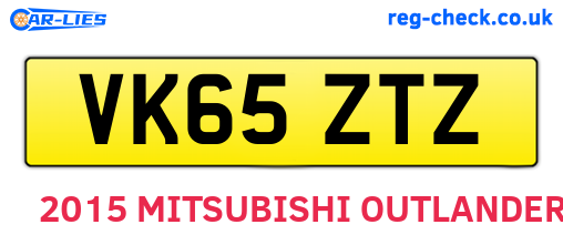 VK65ZTZ are the vehicle registration plates.