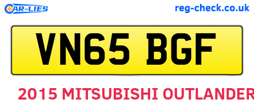 VN65BGF are the vehicle registration plates.