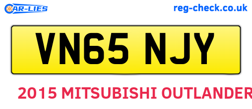 VN65NJY are the vehicle registration plates.