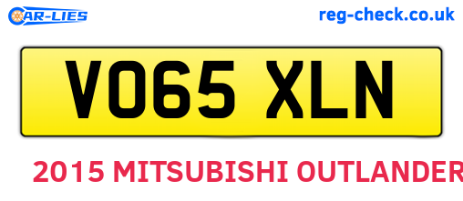 VO65XLN are the vehicle registration plates.