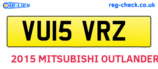 VU15VRZ are the vehicle registration plates.