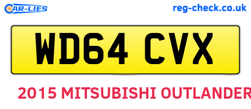 WD64CVX are the vehicle registration plates.