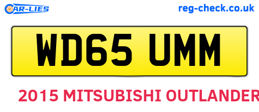 WD65UMM are the vehicle registration plates.
