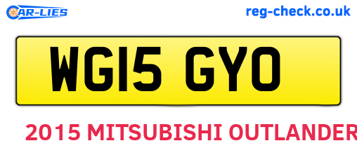 WG15GYO are the vehicle registration plates.