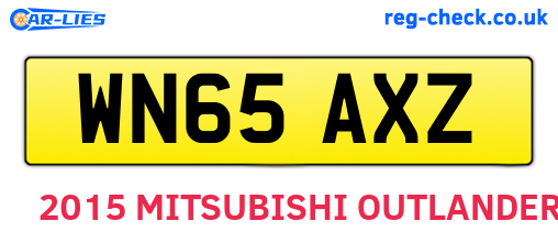 WN65AXZ are the vehicle registration plates.