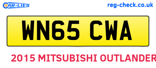 WN65CWA are the vehicle registration plates.