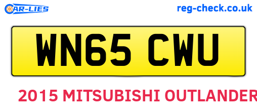 WN65CWU are the vehicle registration plates.