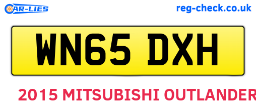 WN65DXH are the vehicle registration plates.