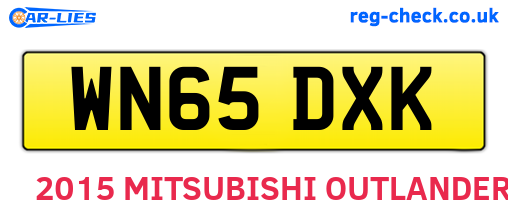 WN65DXK are the vehicle registration plates.