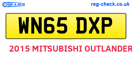WN65DXP are the vehicle registration plates.