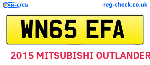 WN65EFA are the vehicle registration plates.