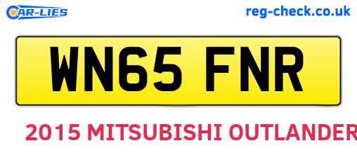 WN65FNR are the vehicle registration plates.
