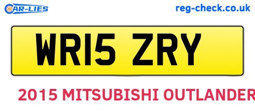WR15ZRY are the vehicle registration plates.