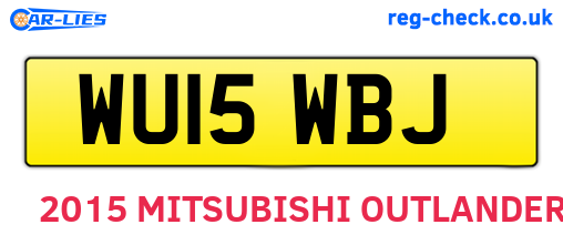 WU15WBJ are the vehicle registration plates.