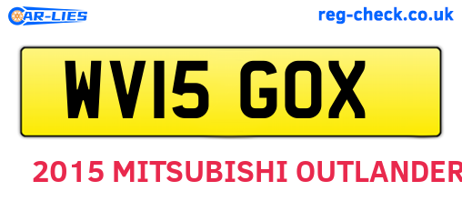 WV15GOX are the vehicle registration plates.