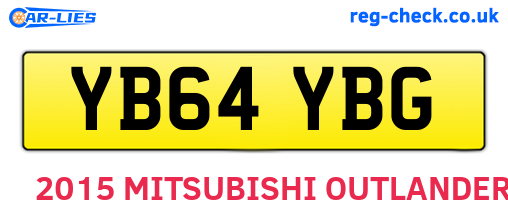 YB64YBG are the vehicle registration plates.