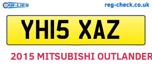 YH15XAZ are the vehicle registration plates.