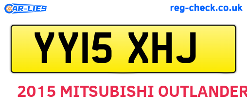 YY15XHJ are the vehicle registration plates.