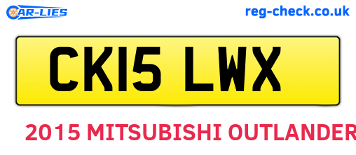 CK15LWX are the vehicle registration plates.
