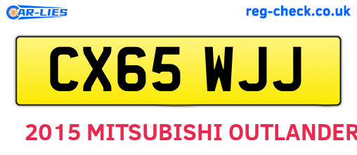 CX65WJJ are the vehicle registration plates.